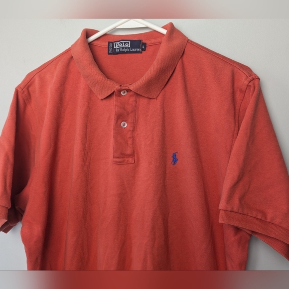 VINTAGE Polo Ralph Lauren Men Polo Shirt Made In USA 100% Cotton Size L - Picture 2 of 8